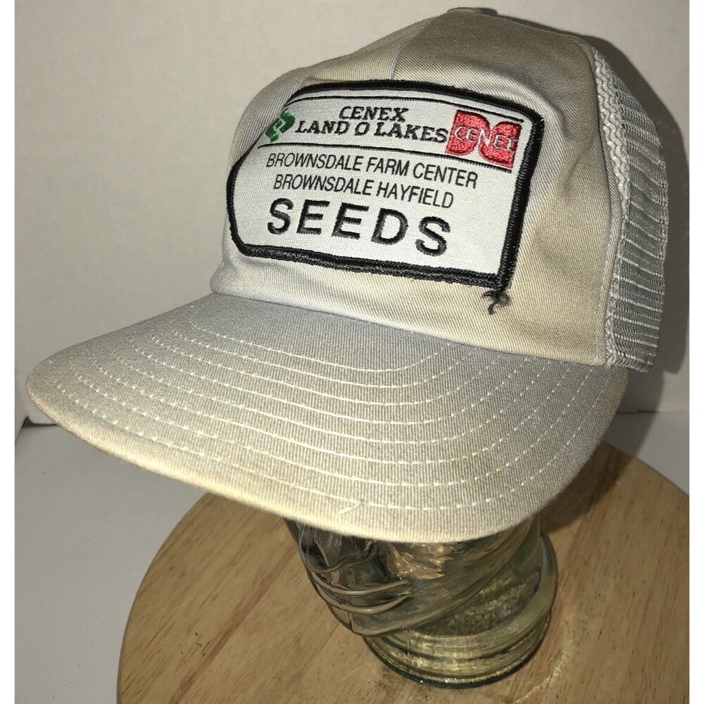 Vintage CENEX LAND O LAKES 80s Trucker Hat Cap Snapback Farming SEEDS USA Made